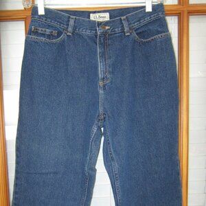 L.L. Bean Jeans Women's 12 Petite Classic Fit Curvy High Waist 100% Cotton